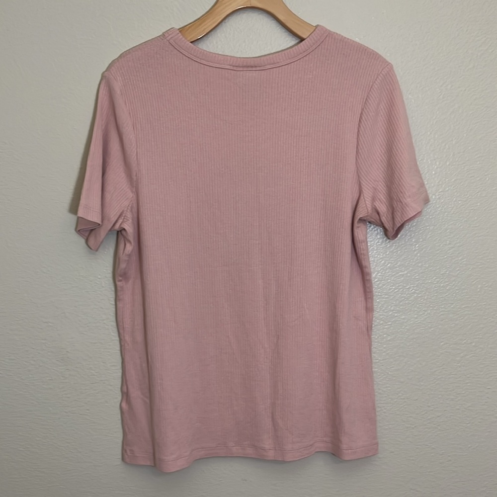 Ava & Viv Light Pink Ribbed T-Shirt - Picture 6 of 8